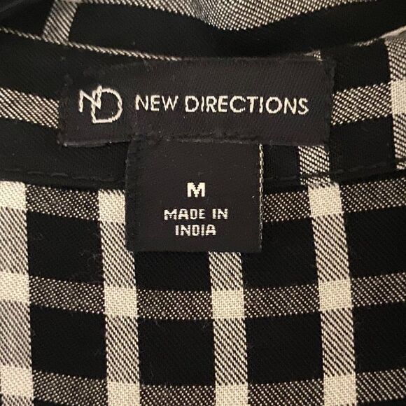 New Direction Oversized Button Up High Low Long Sleeve Shirt Dress Size M - Picture 8 of 9